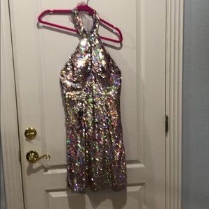 Cute disco sequin halter